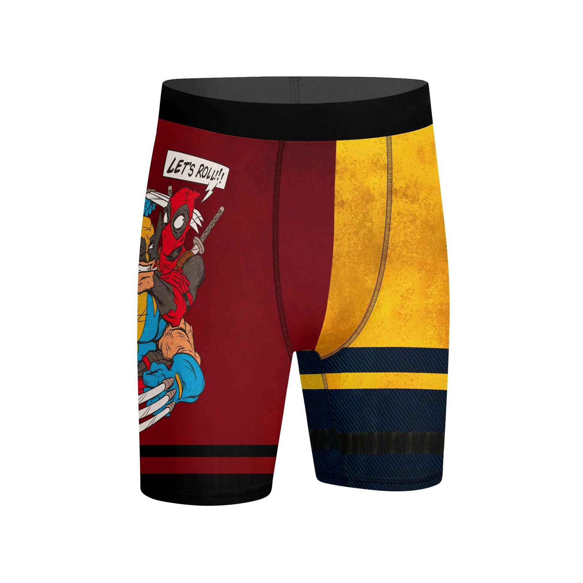 Deadpool And Wolverine Let Roll Together Compression Shorts