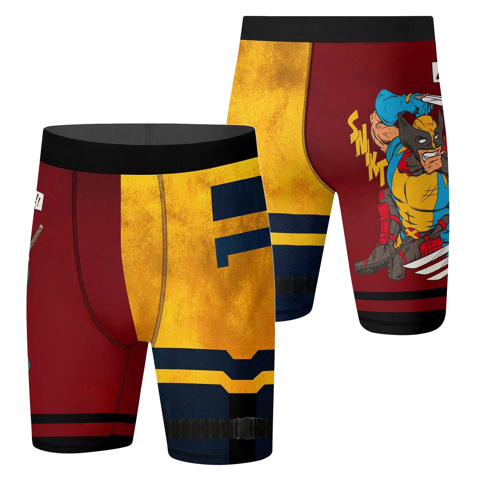 Deadpool And Wolverine Let Roll Together Compression Shorts
