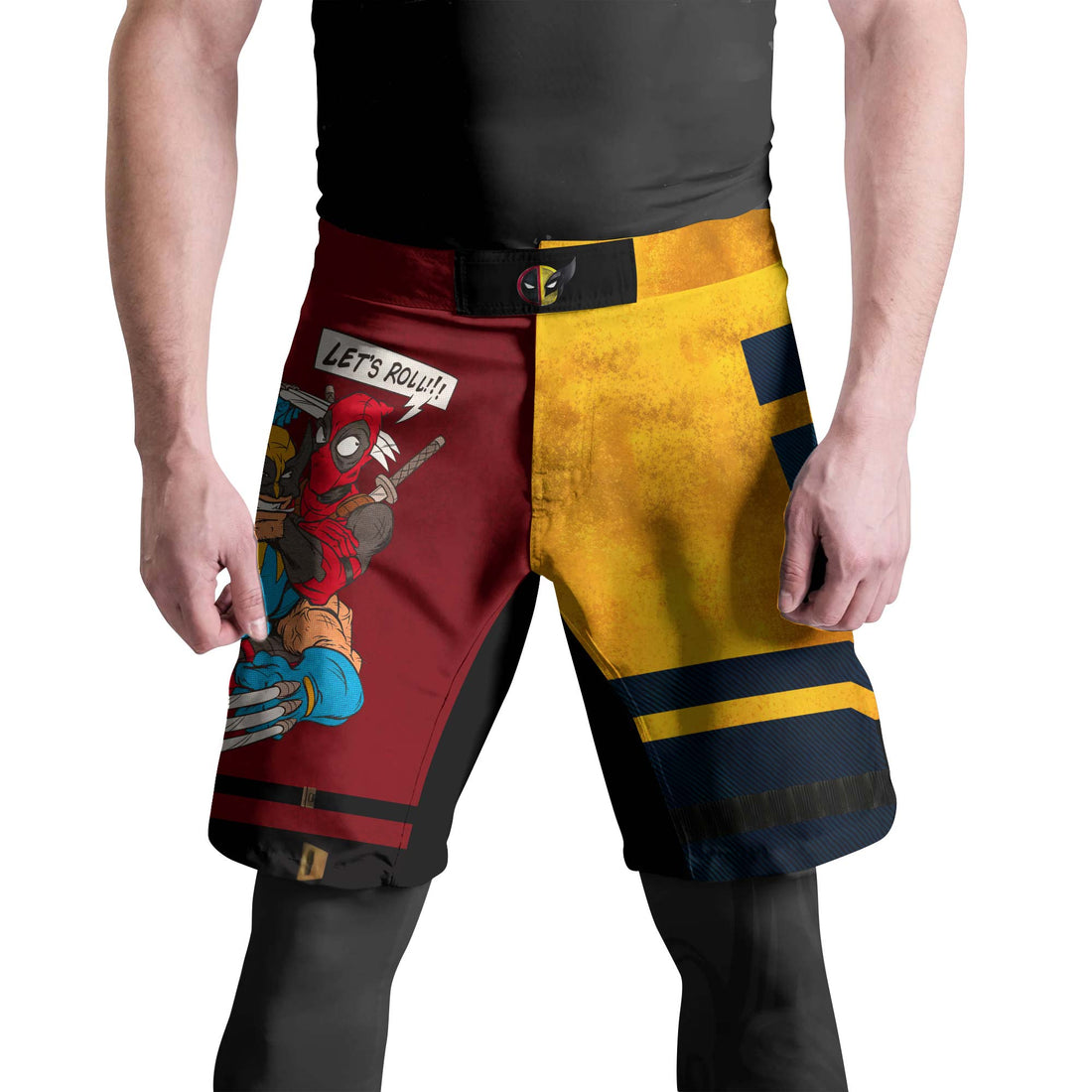 Deadpool And Wolverine Let Roll Together Fight Shorts