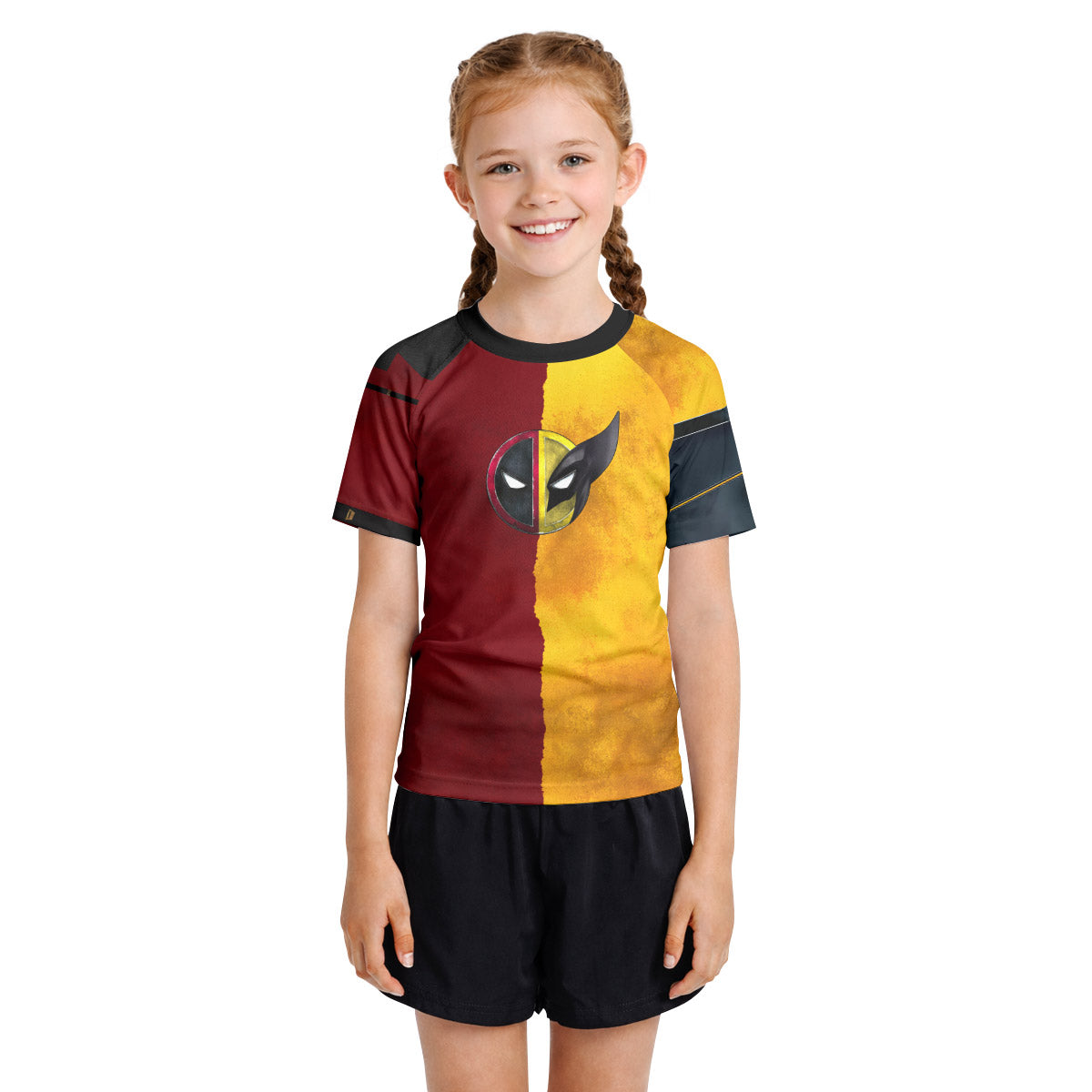 Deadpool And Wolverine Let Roll Together Kids Rash Guard
