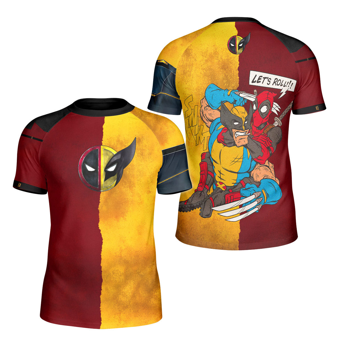 Deadpool And Wolverine Let Roll Together Kids Rash Guard