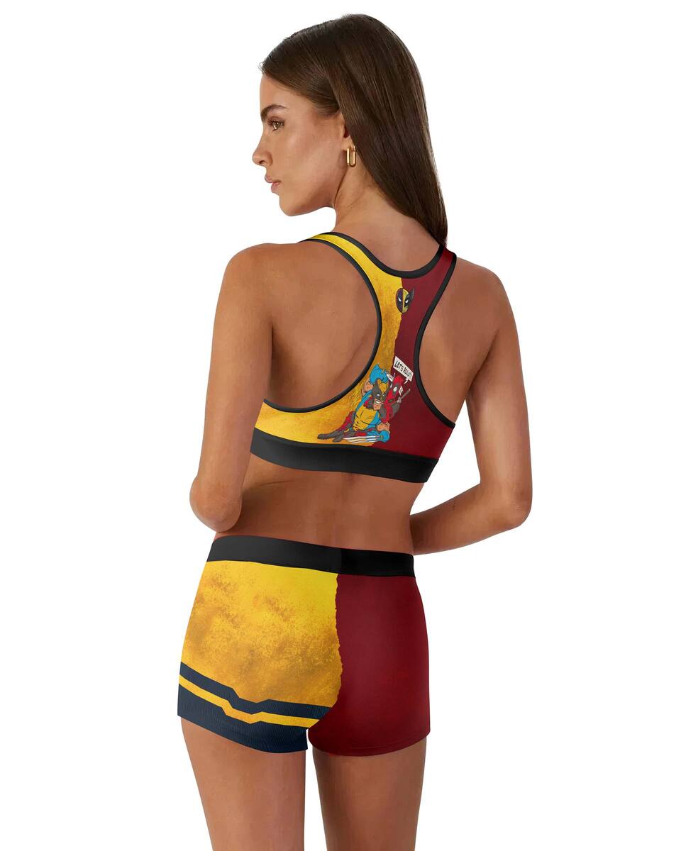 Deadpool And Wolverine Let Roll Together Women's Workout Set