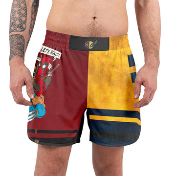 Deadpool And Wolverine Let Roll Together Grappling Shorts
