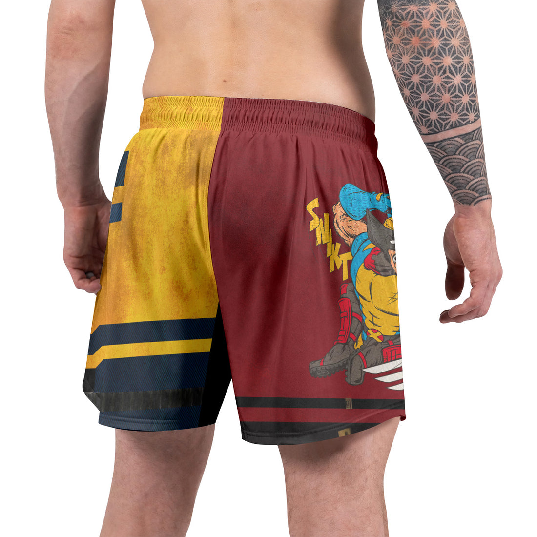 Deadpool And Wolverine Let Roll Together Grappling Shorts