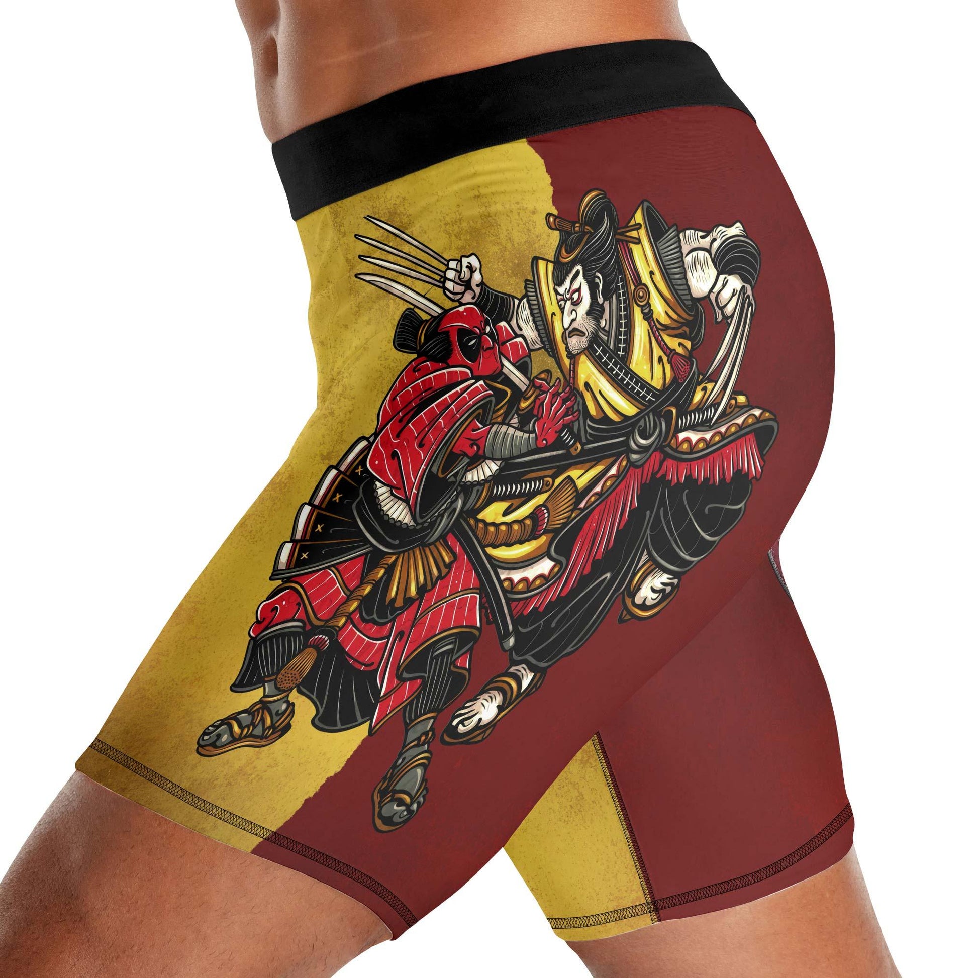 Deadpool And Wolverine Samurai Compression Shorts