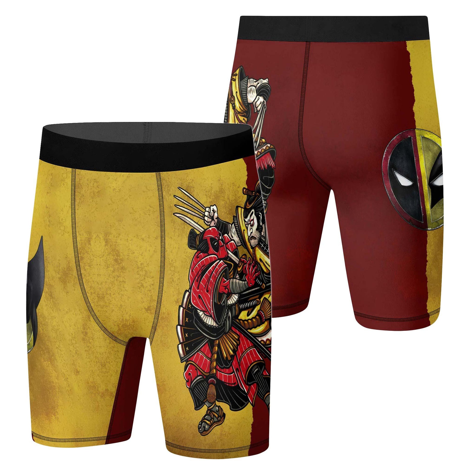 Deadpool And Wolverine Samurai Compression Shorts
