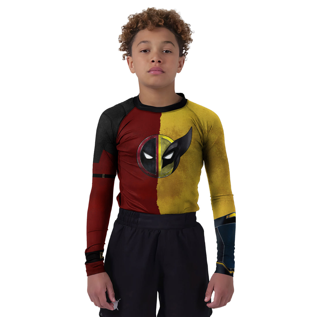 Deadpool And Wolverine Samurai Kids Rash Guard