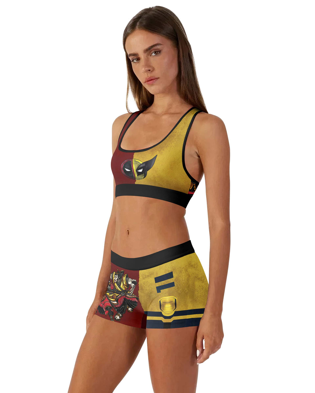 Deadpool And Wolverine Samurai Women's Workout Set