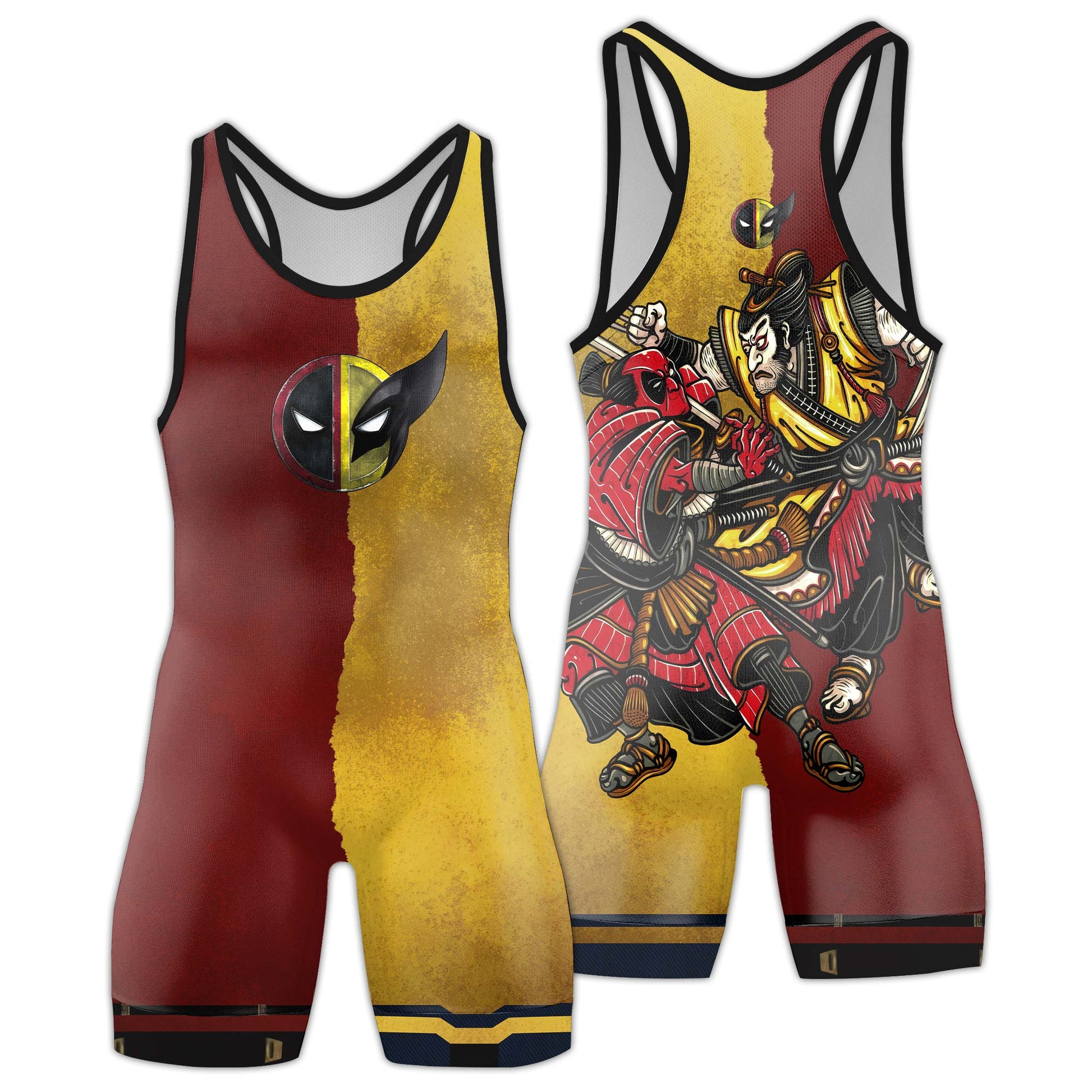 Deadpool And Wolverine Samurai Wrestling Singlets