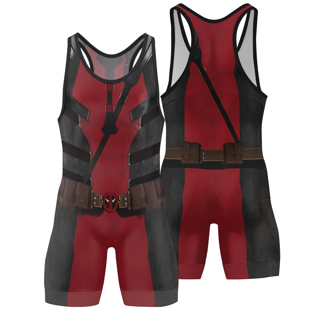 Deadpool Cosplay Men's Wrestling Singlet