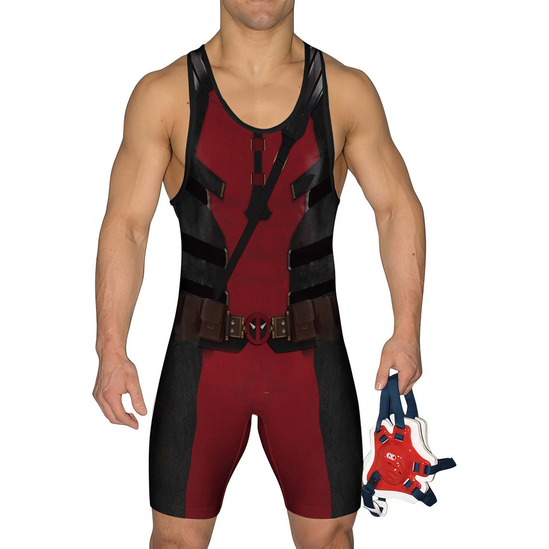 Deadpool Cosplay Men's Wrestling Singlet