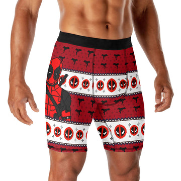 Deadpool Holiday Pixel Strike Compression Shorts
