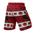 Deadpool Holiday Pixel Strike Fight Shorts