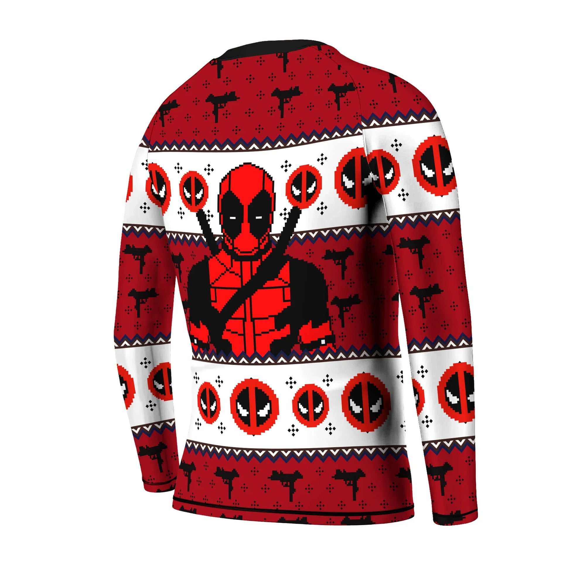 Deadpool Holiday Pixel Strike Kids Rash Guard