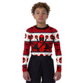 Deadpool Holiday Pixel Strike Kids Rash Guard