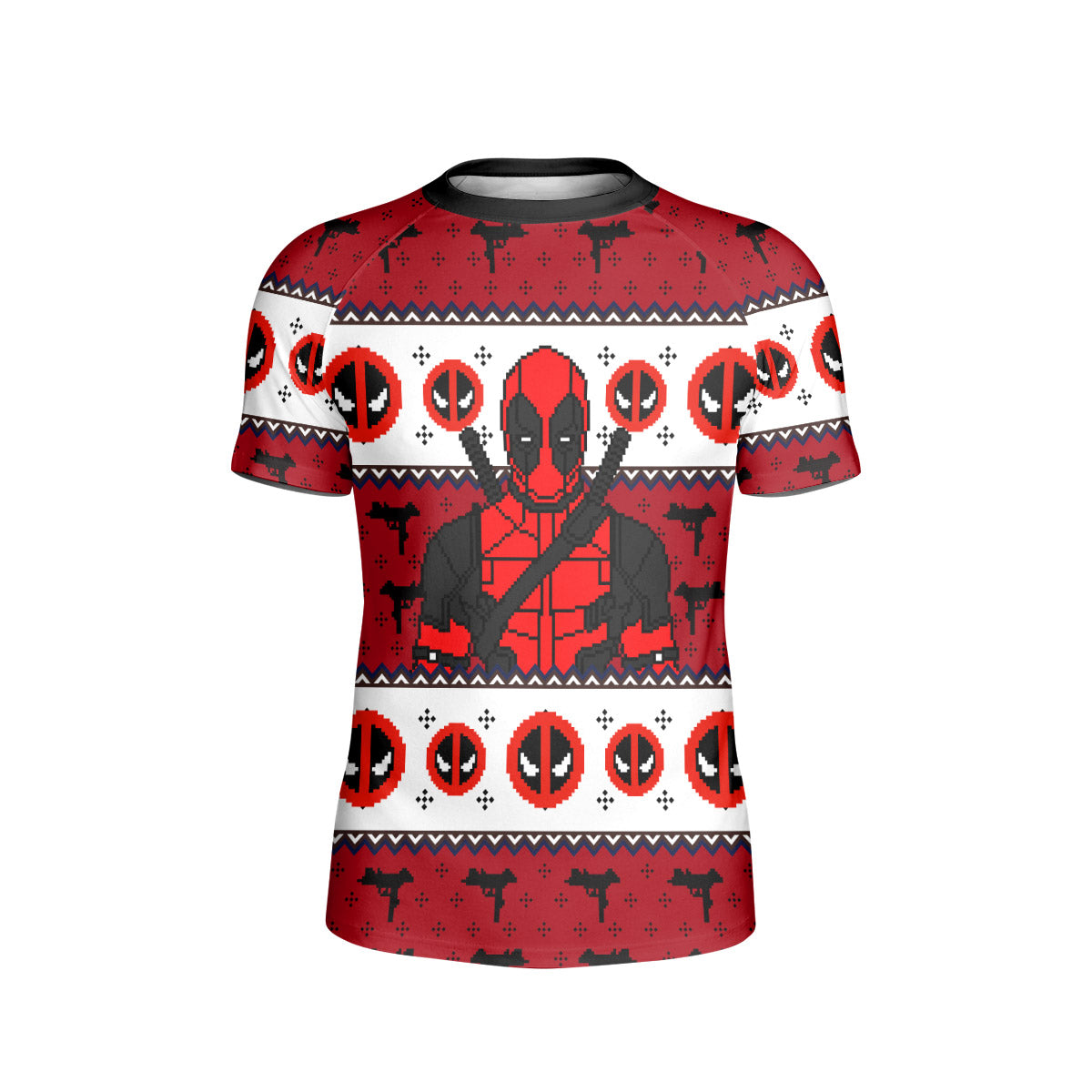 Deadpool Holiday Pixel Strike Kids Rash Guard