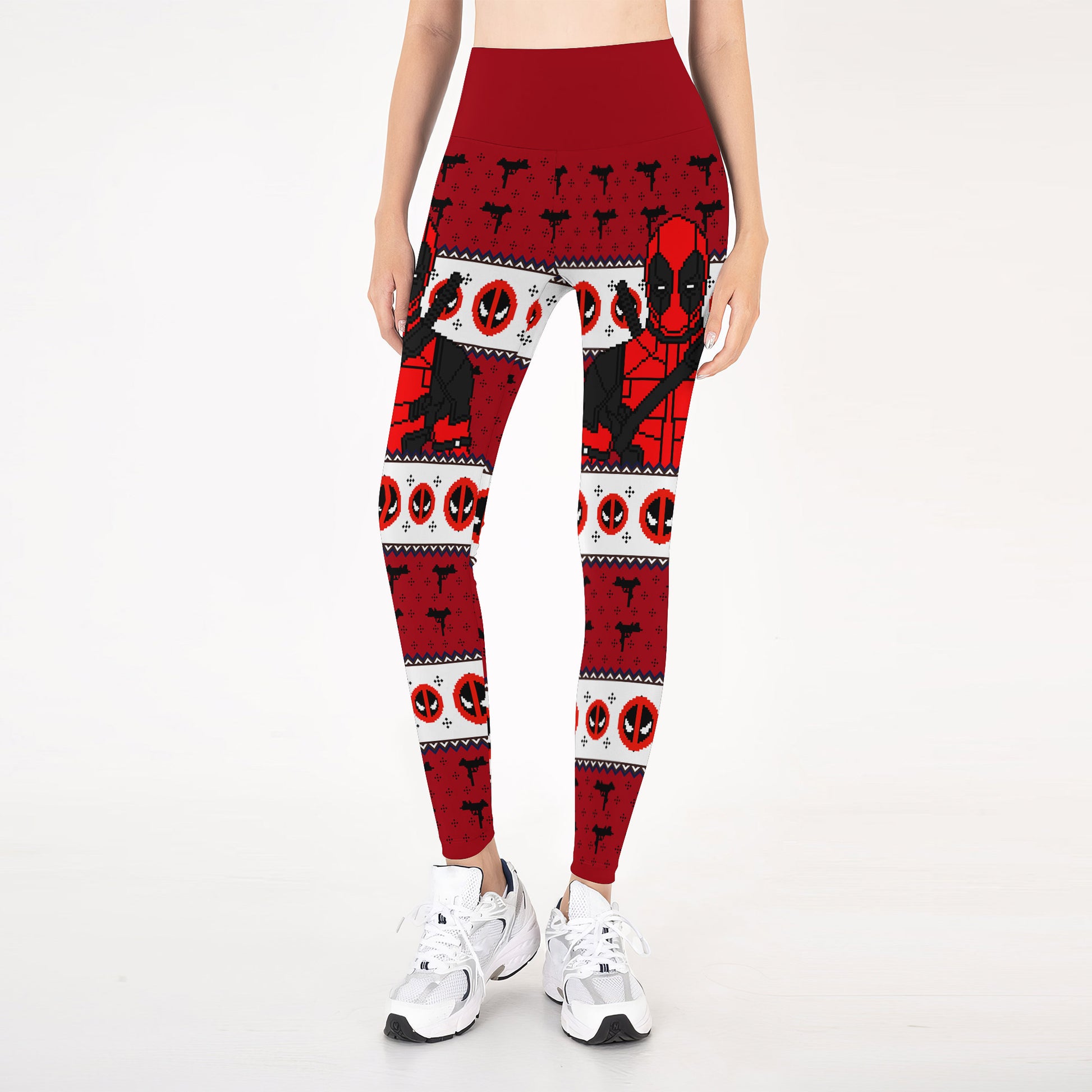 Deadpool Holiday Pixel Strike Leggings