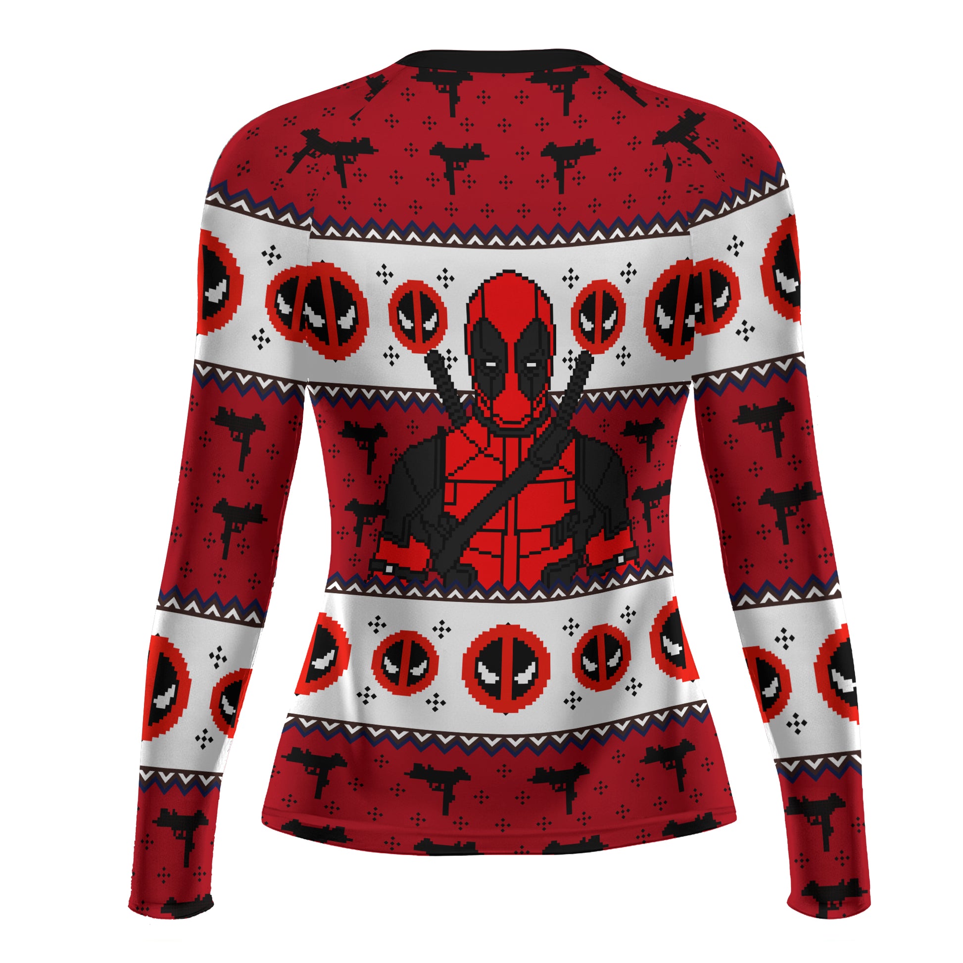 Deadpool Holiday Pixel Strike Rash Guard