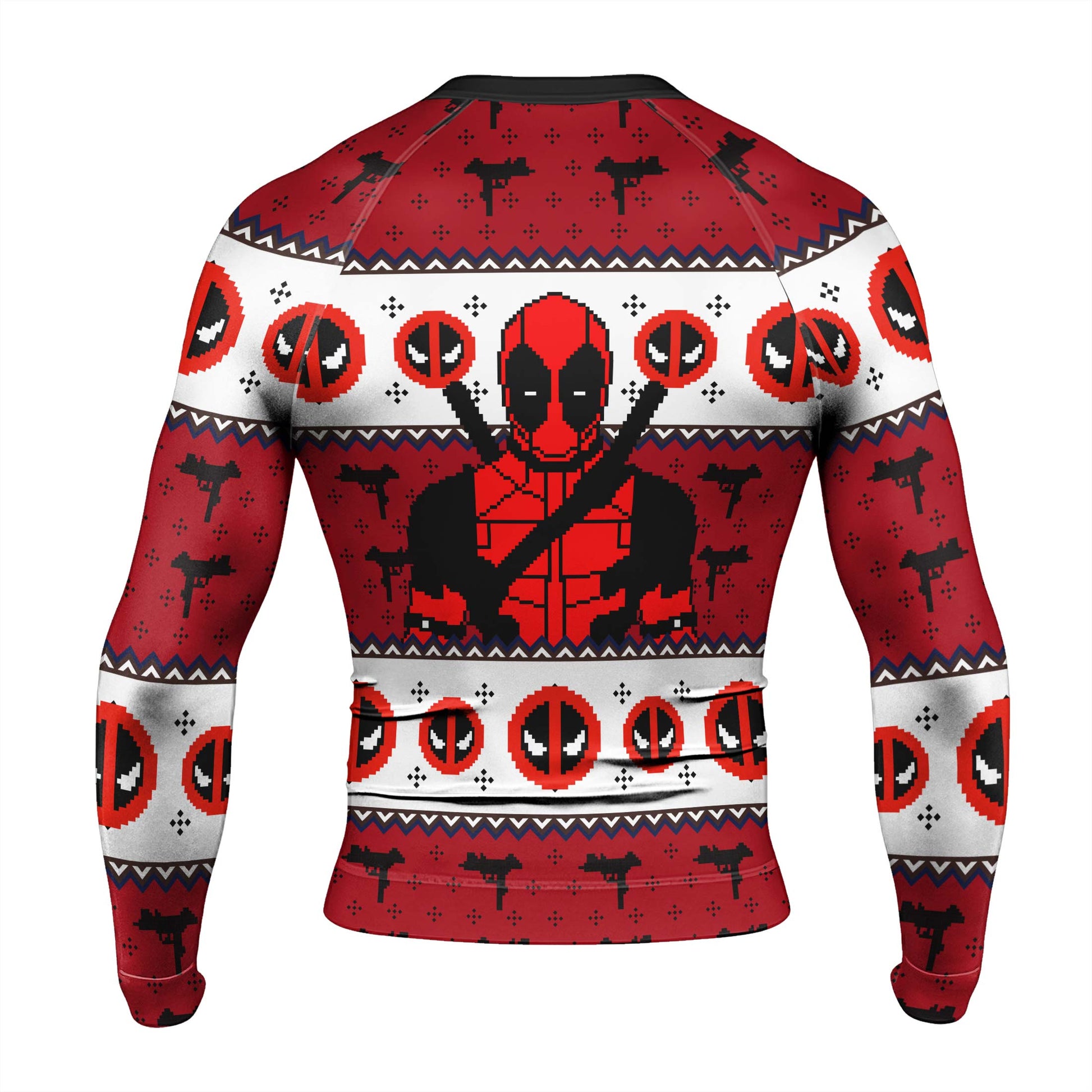 Deadpool Holiday Pixel Strike Rash Guard