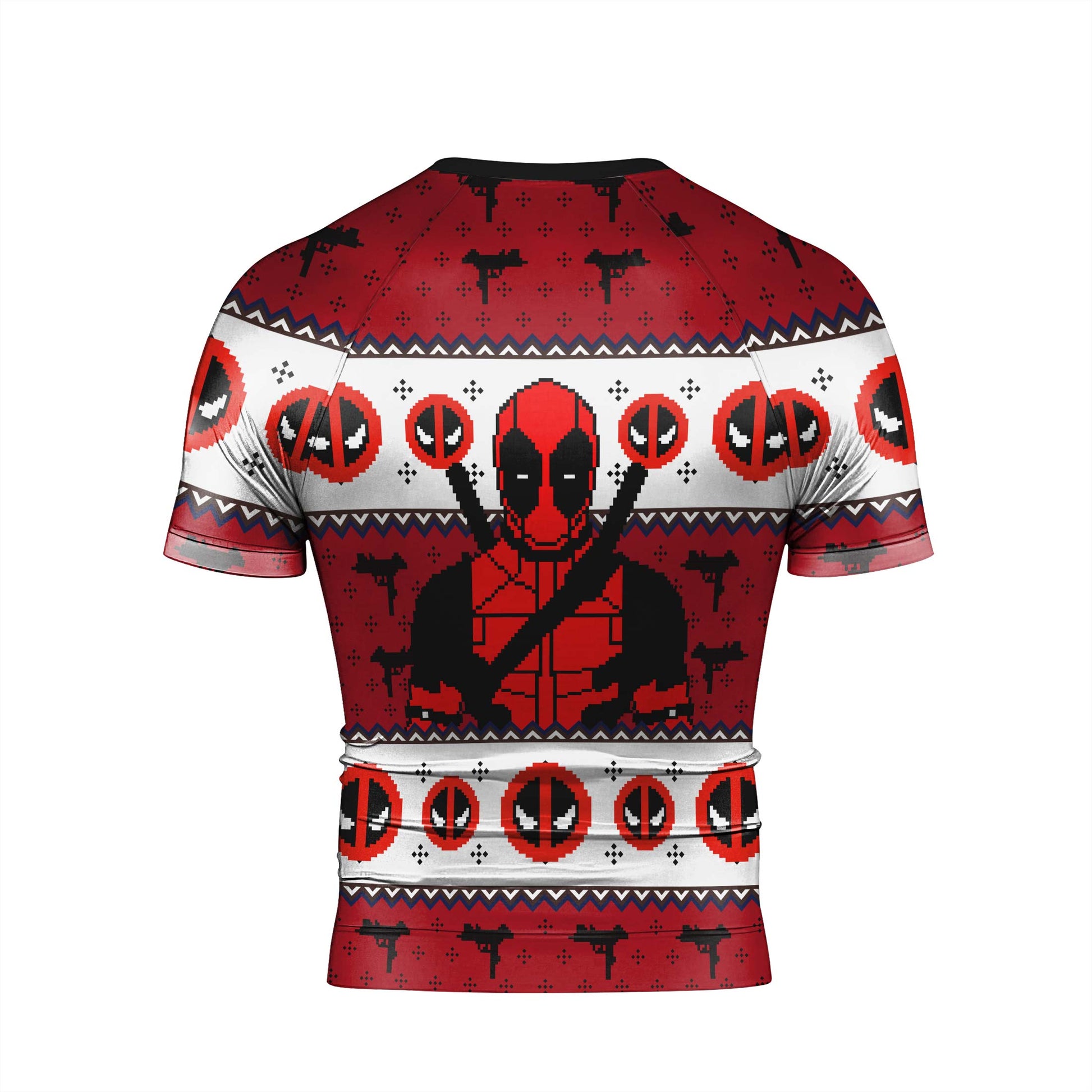 Deadpool Holiday Pixel Strike Rash Guard