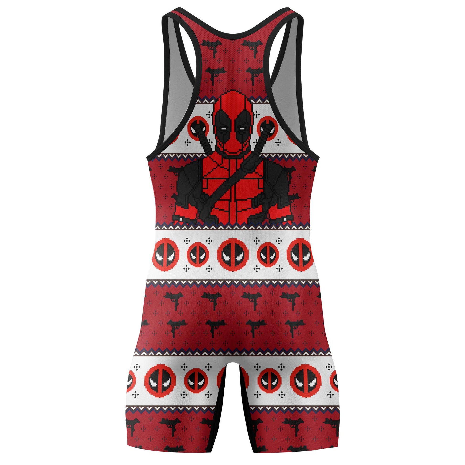Deadpool Holiday Pixel Strike Wrestling Singlet