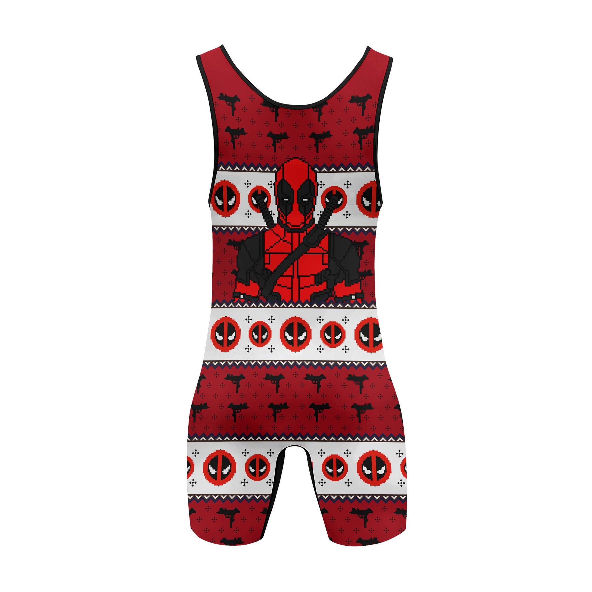 Deadpool Holiday Pixel Strike Wrestling Singlet