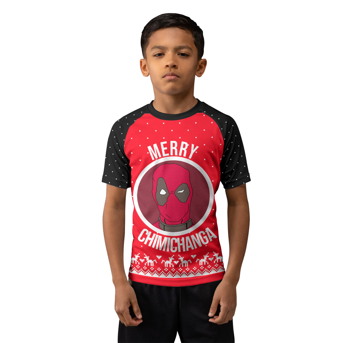 Deadpool Merry Chimichanga Kids Rash Guard