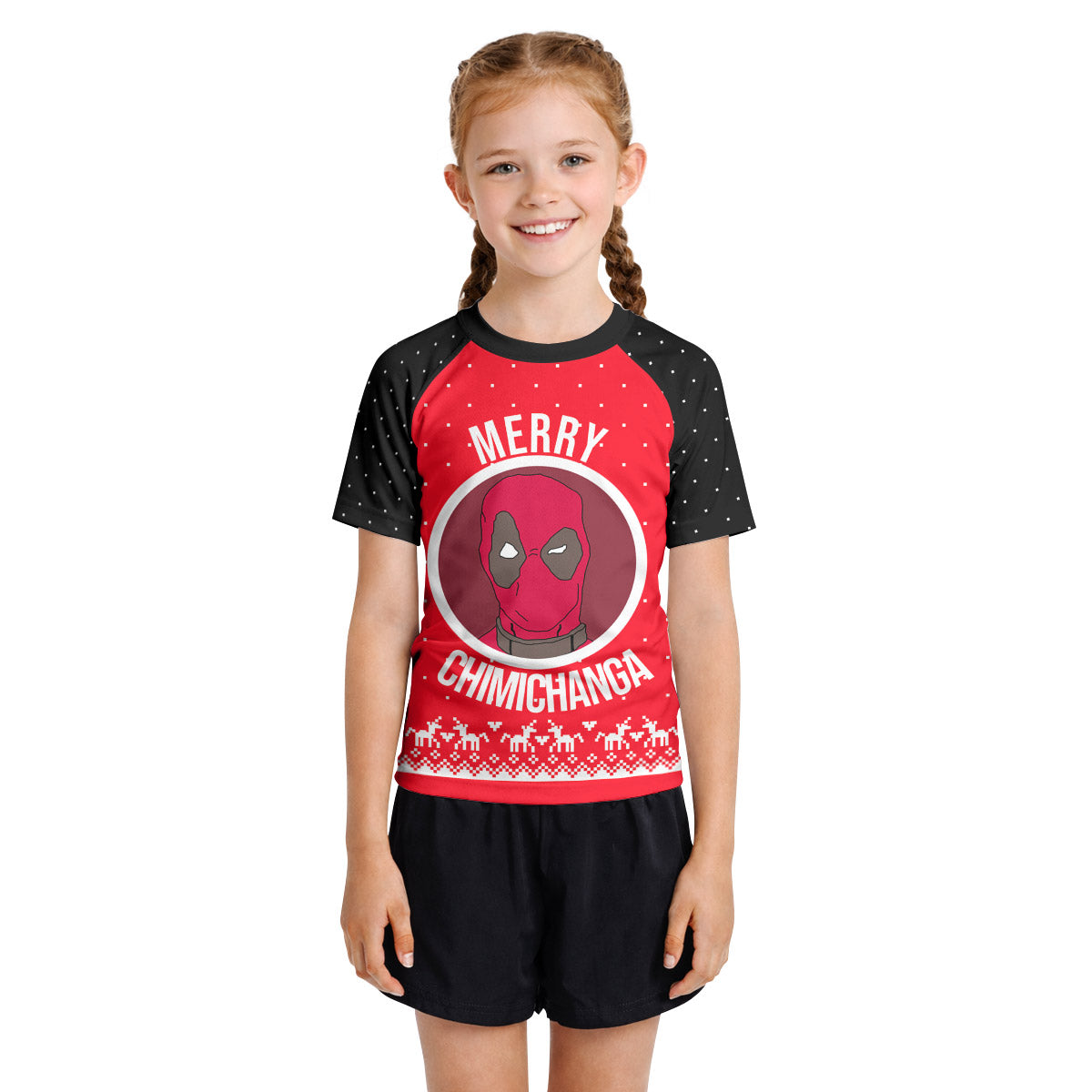 Deadpool Merry Chimichanga Kids Rash Guard