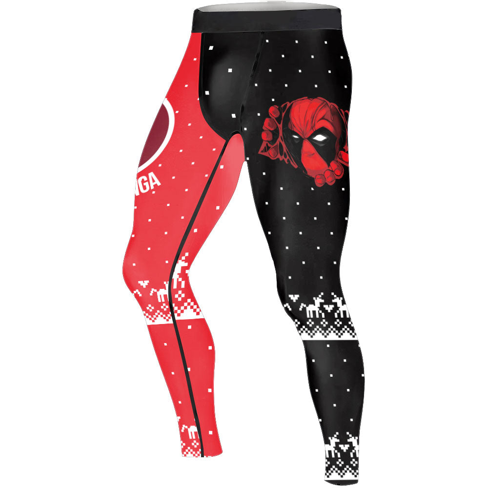 Deadpool Merry Chimichanga Men's Compression Leggings