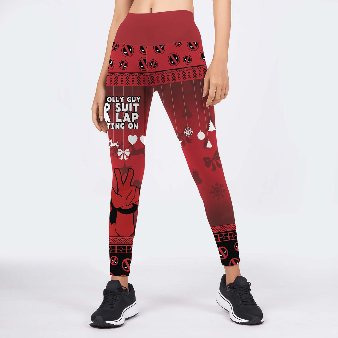 Deadpool Merry Christmas Leggings