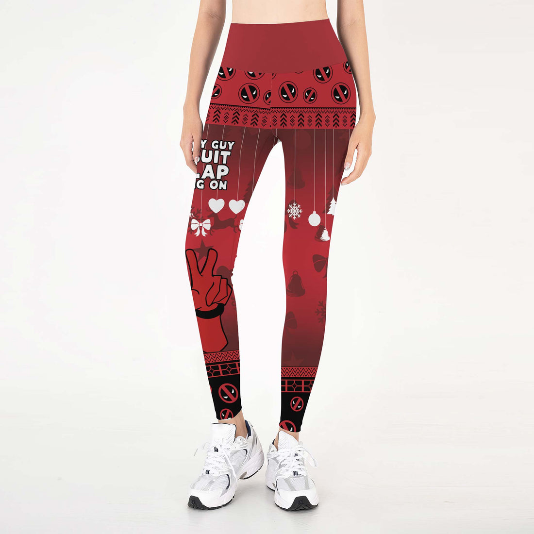 Deadpool Merry Christmas Leggings