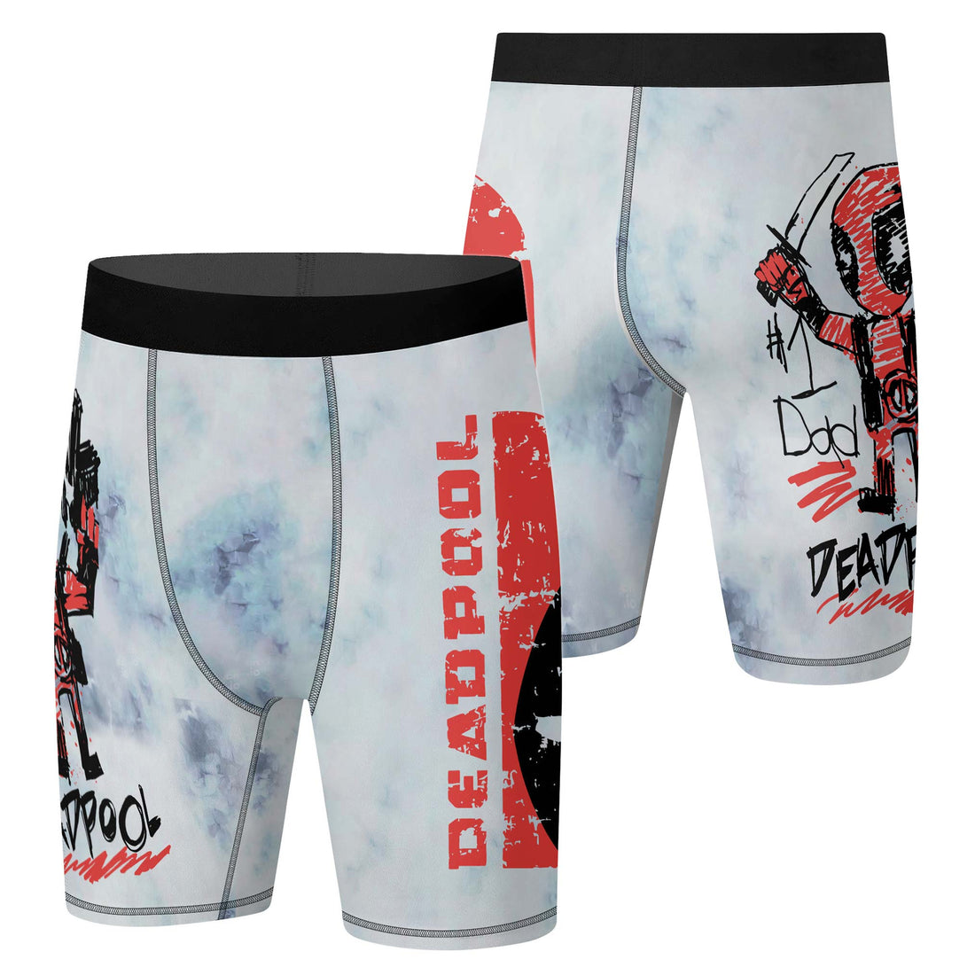 Deadpool Number 1 Dad Compression Shorts