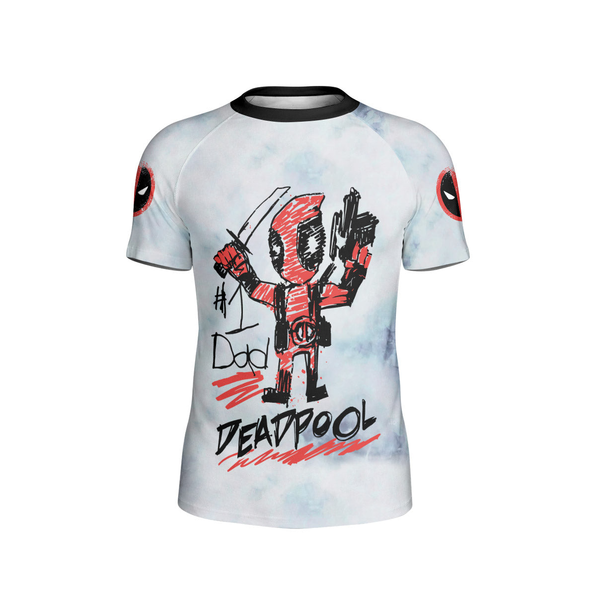 Deadpool Number 1 Dad Kids Rash Guard