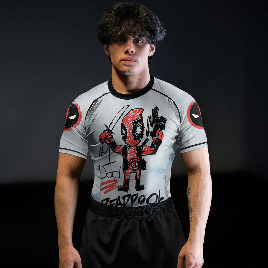 Deadpool Number 1 Dad Rash Guard