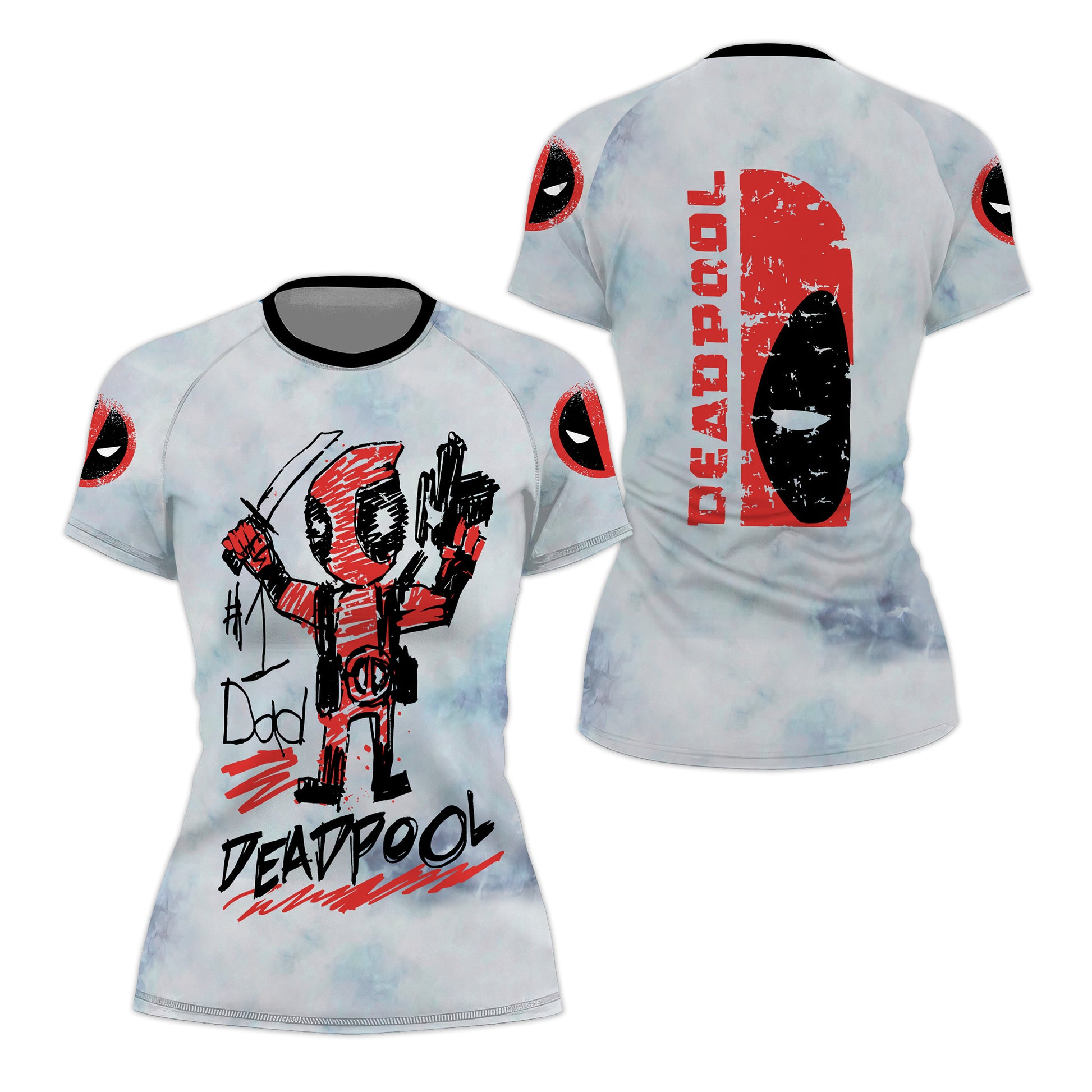 Deadpool Number 1 Dad Rash Guard