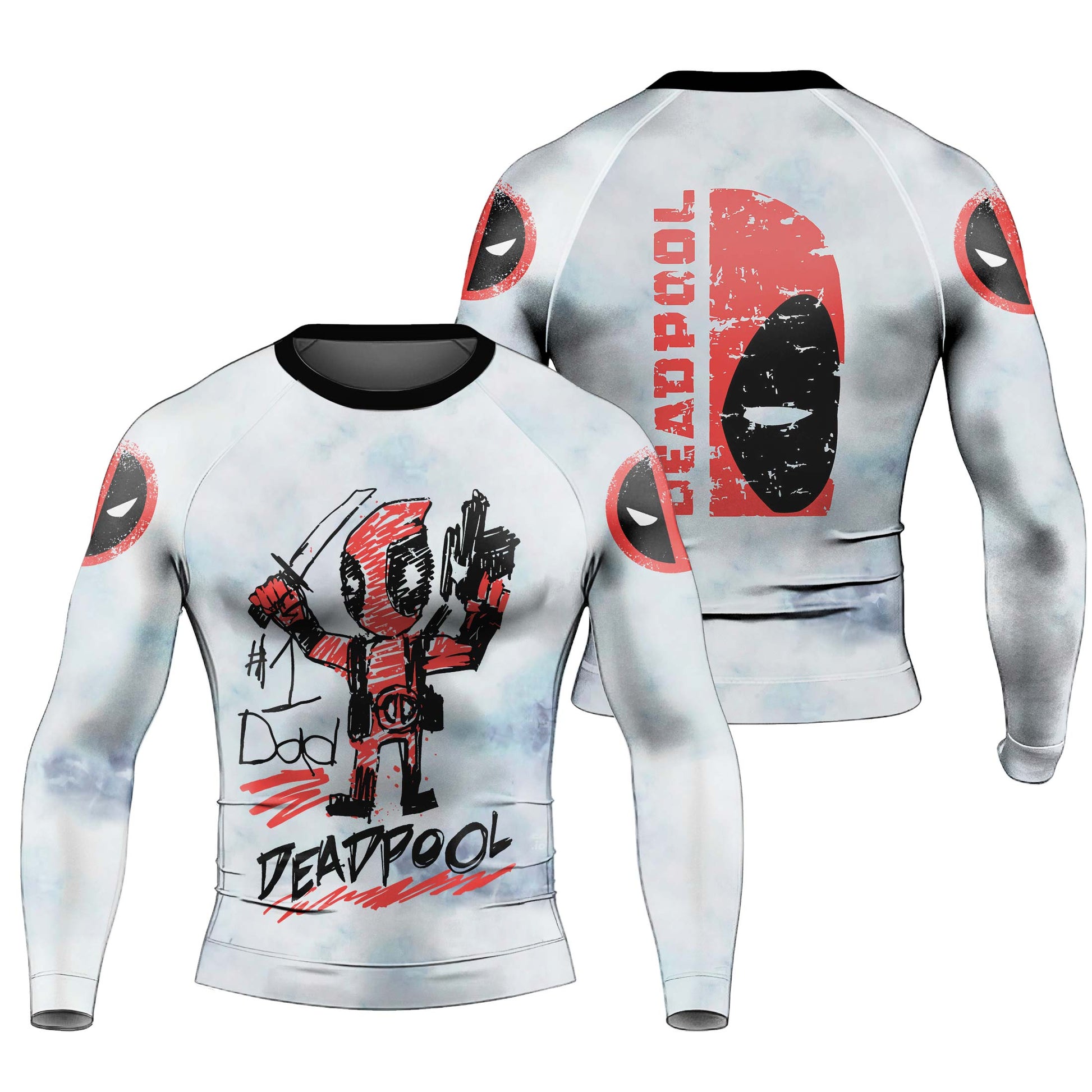 Deadpool Number 1 Dad Rash Guard