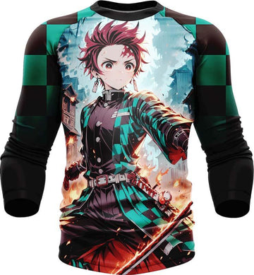 Demon Slayer Kamado Tanjiro Long Sleeve Rash Guard