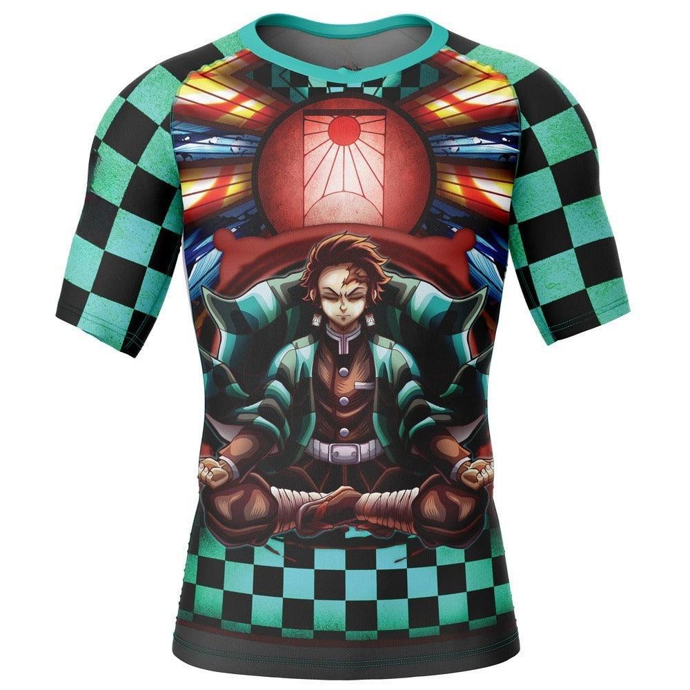 Slayer Rash Guard Demon Slayer Kamado Tanjiro Rash Guard | Athletic Wear