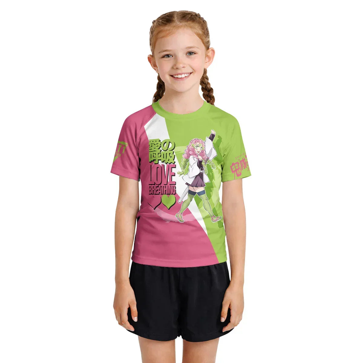 Demon Slayer Kanroji Mitsuri Kids Rash Guard
