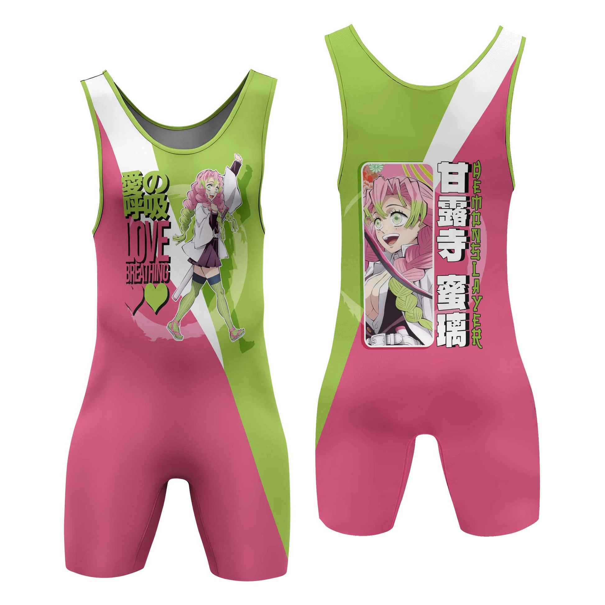 Demon Slayer Kanroji Mitsuri Wrestling Singlet