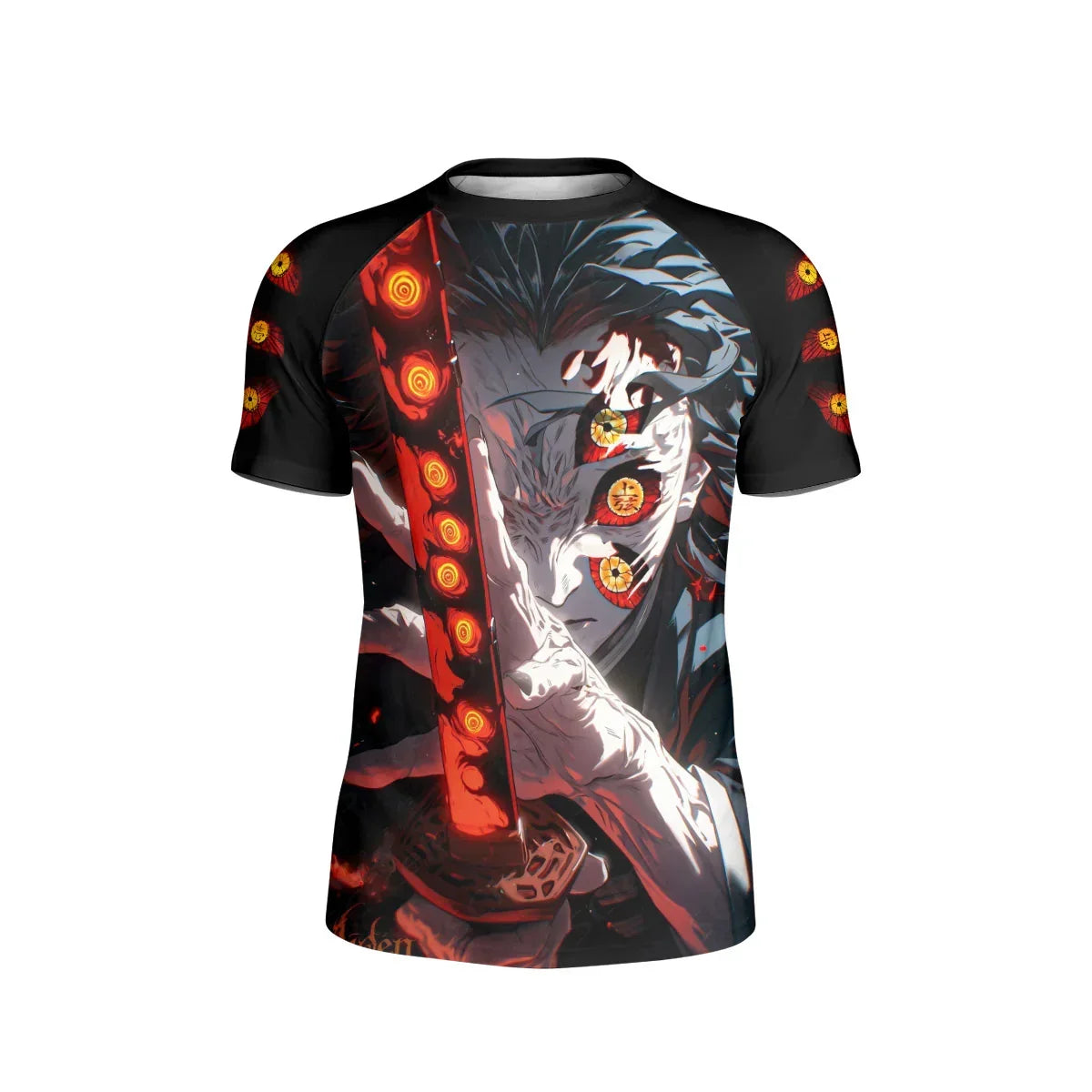Demon Slayer Kokushibo Fallen Hashira Kids Rash Guard