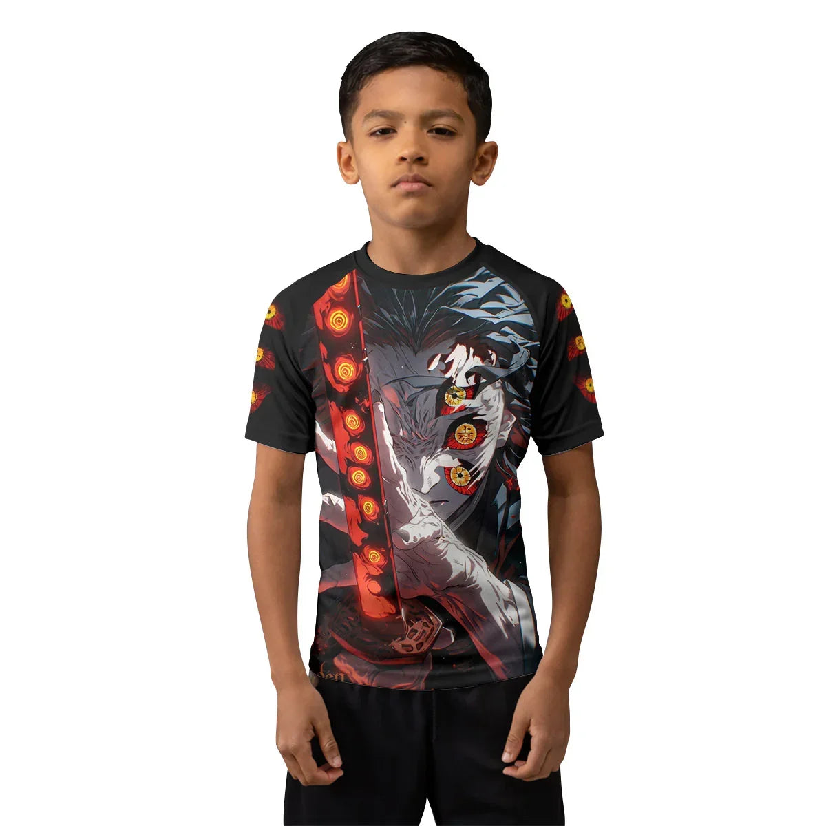 Demon Slayer Kokushibo Fallen Hashira Kids Rash Guard