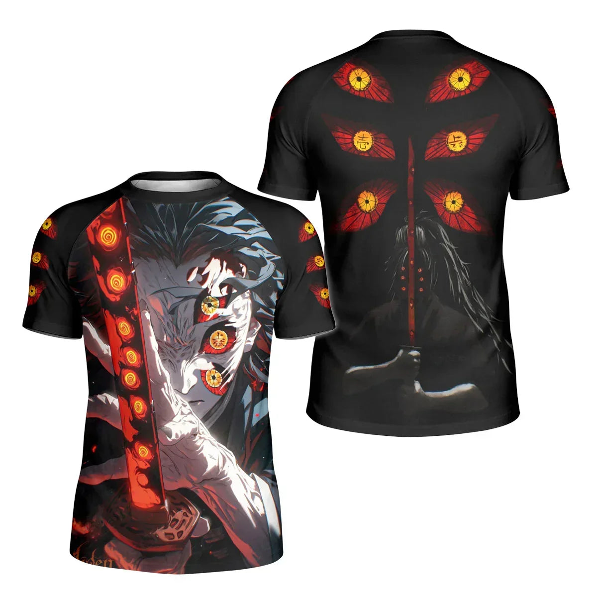 Demon Slayer Kokushibo Fallen Hashira Kids Rash Guard