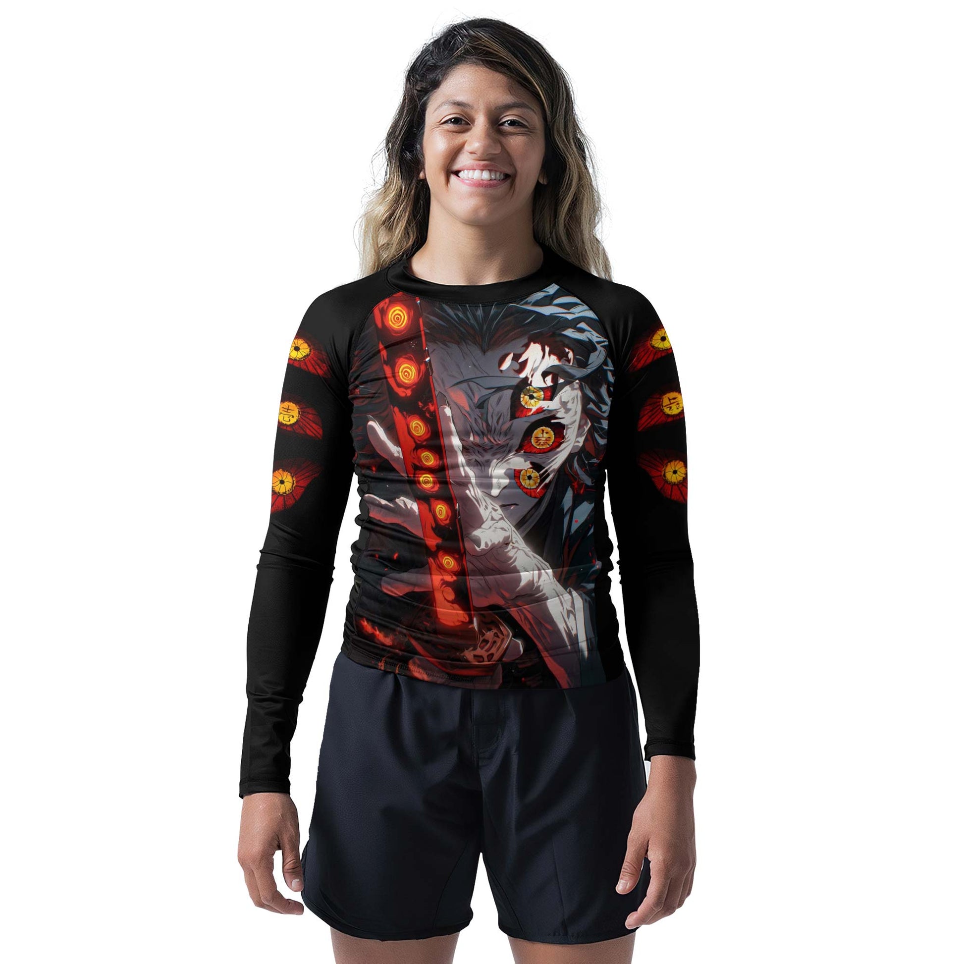 Demon Slayer Kokushibo Fallen Hashira Rash Guard