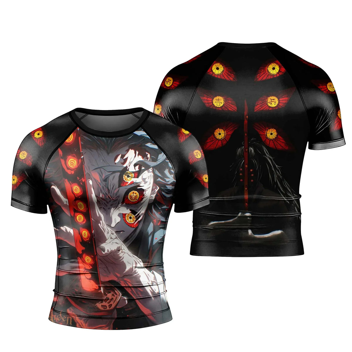 Slayer Rash Guard Demon Slayer Kokushibo Rash Guard for MMA & Fitness