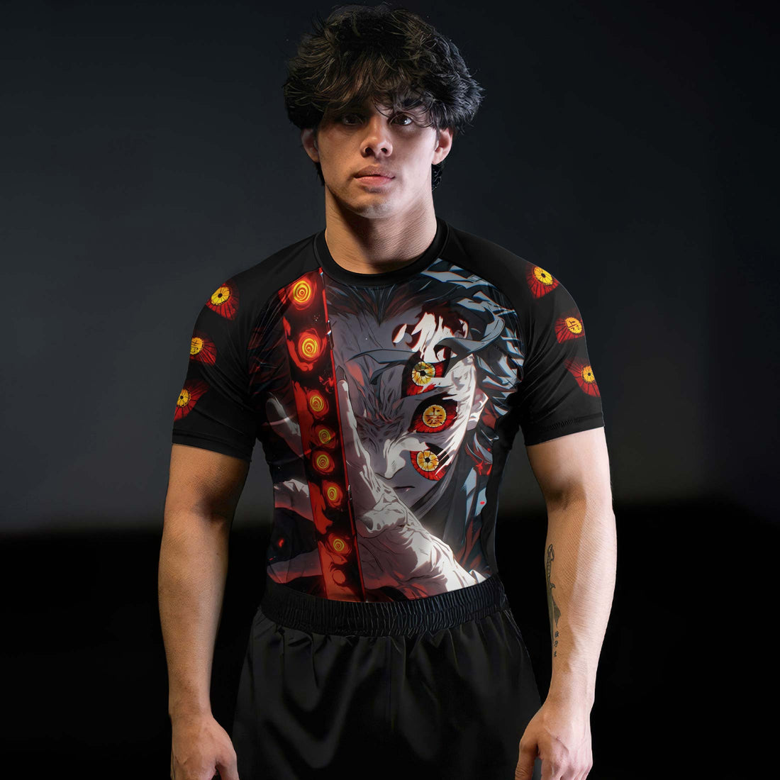 Demon Slayer Kokushibo Fallen Hashira Rash Guard