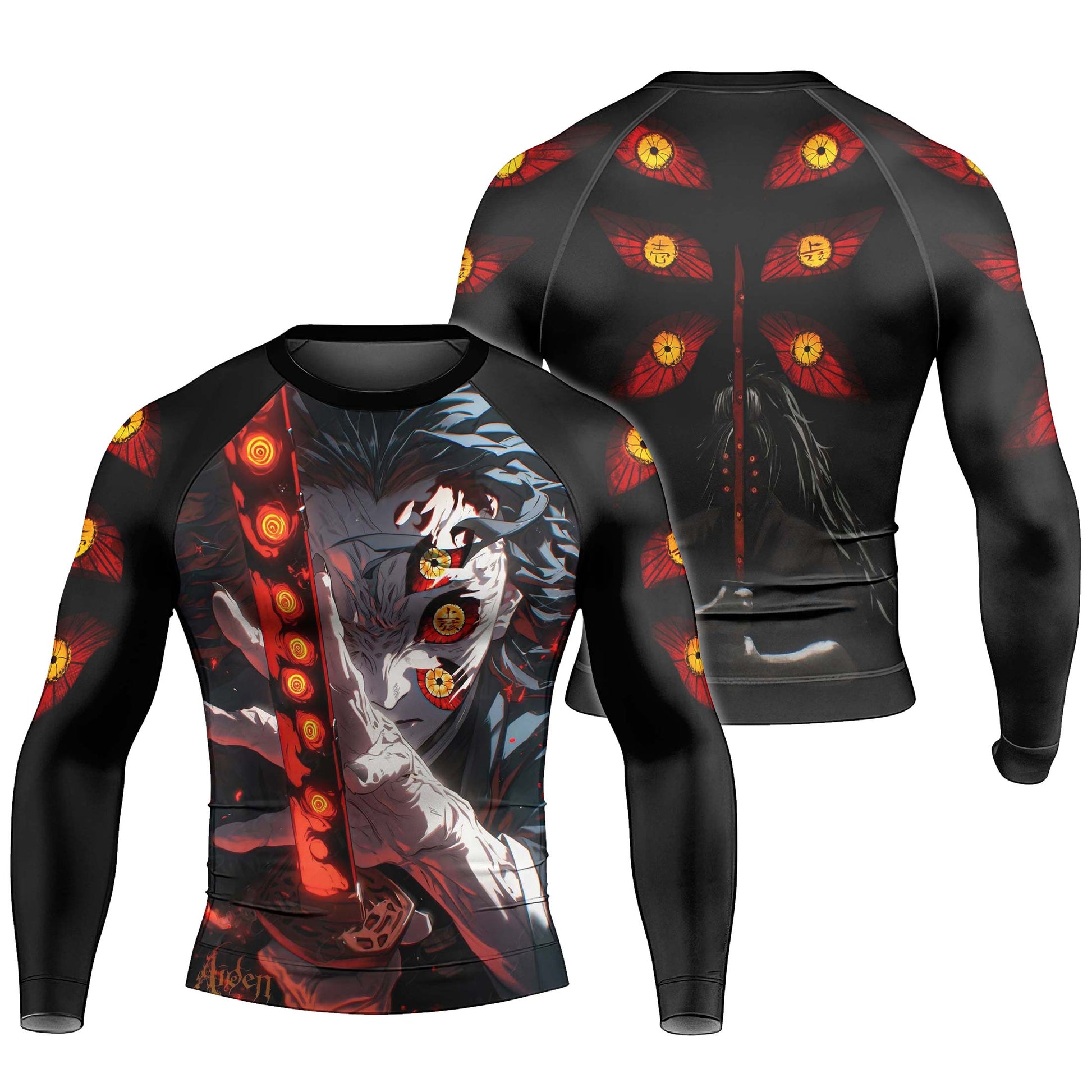 Demon Slayer Kokushibo Fallen Hashira Rash Guard