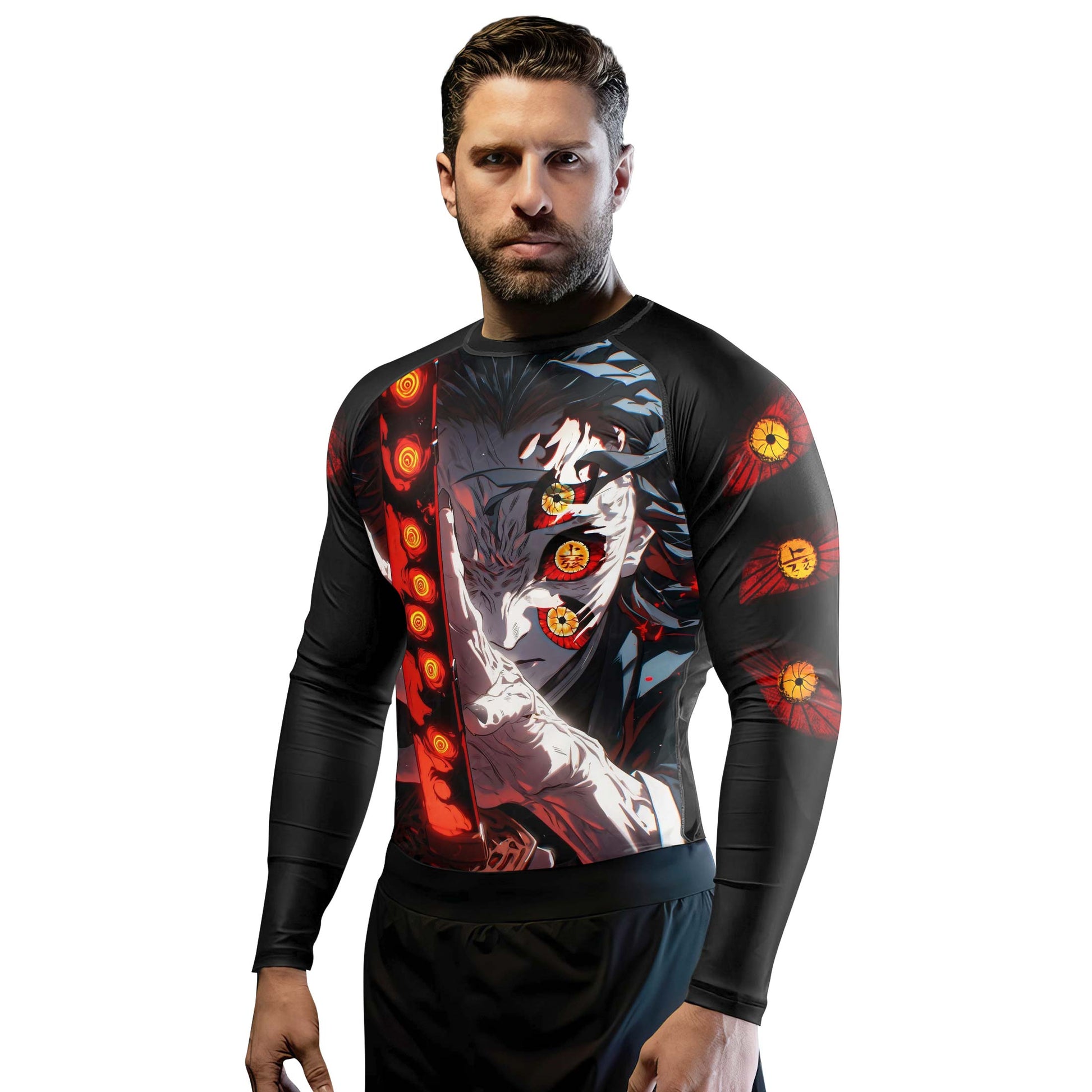 Demon Slayer Kokushibo Fallen Hashira Rash Guard
