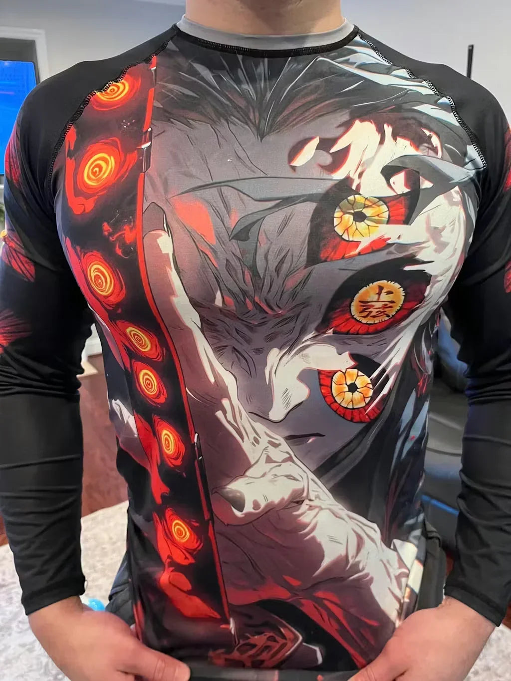 Demon Slayer Kokushibo Fallen Hashira Rash Guard