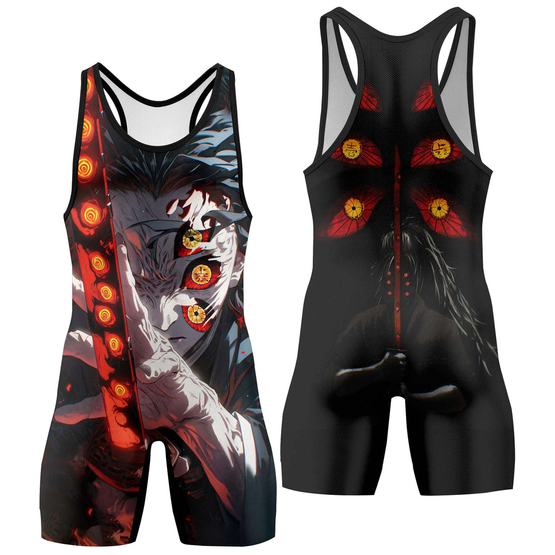 Demon Slayer Kokushibo Fallen Hashira Wrestling Singlet